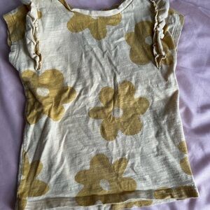 Little Co. Floral Print Ruffle Sleeve Top